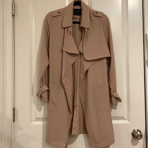 Dusty pink lightweight trench coat jacket